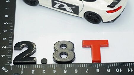 DK Tuning 2.8T Bagaj Siyah Kırmızı Yazı Logo Volkswagen İle Uyumlu