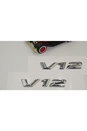 V12 Çamurluk Yanı Gümüş Krom Abs 3m Yazı Logo Orjinal Ürün