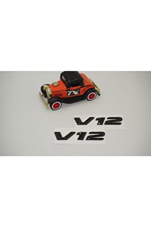 V12 Çamurluk Yanı Parlak Siyah Abs 3m Yazı Logo Ürün Uyumlu