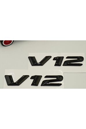 V12 Çamurluk Yanı Parlak Siyah Abs 3m Yazı Logo Ürün Uyumlu