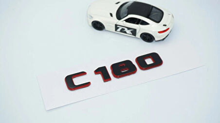 DK Tuning C 180 Bagaj Kırmızı Siyah ABS Yazı Logo Benz İle Uyumlu