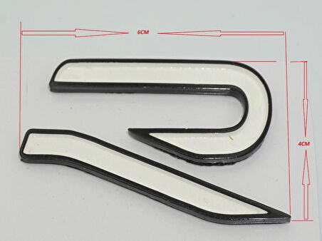 DK Tuning R Line Yeni Nesil Bagaj Beyaz Logo Arma Volkswagen İle Uyumlu