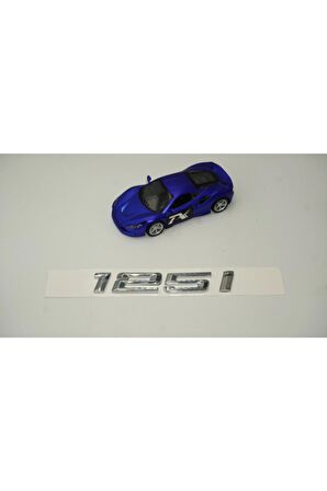 Bmw 125i Bagaj Krom Metal 3m 3d Yazı Logo