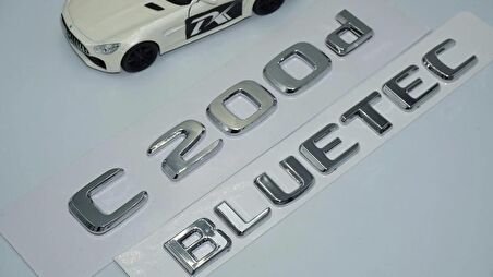 DK Tuning Benz C200d Bluetec Bagaj Krom ABS 3M 3D Yazı Logo