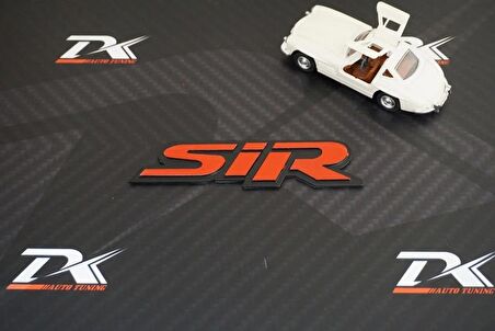 DK Tuning SiR Bagaj Kırmızı Siyah Metal Yazı Logo Honda İle Uyumlu