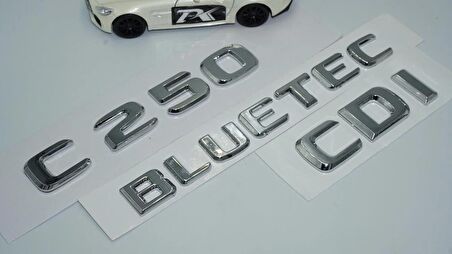 DK Tuning Benz C250 CDi Bluetec Bagaj Krom ABS 3M 3D Yazı Logo