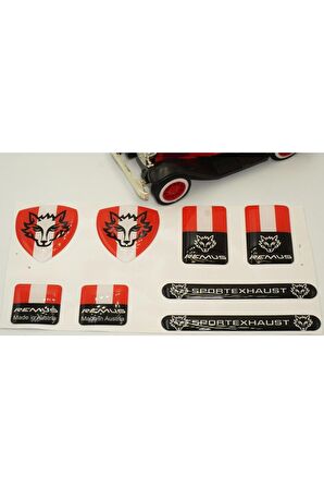 Sport Exhaust Logo Damla Silikon Grup Sticker