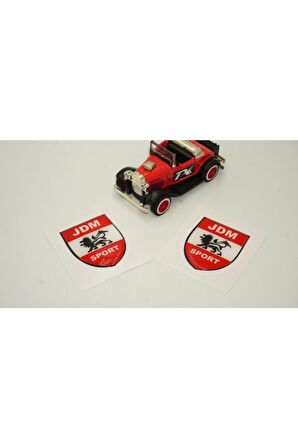 Jdm Sport Logo Damla Silikon Sticker 2 Li Set