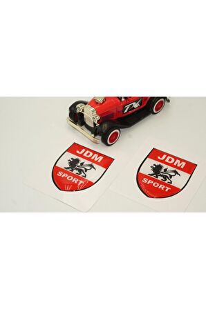 Jdm Sport Logo Damla Silikon Sticker 2 Li Set