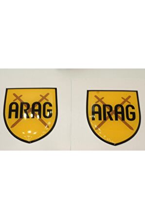Arag Logo Damla Silikon Sticker 2 Li Set