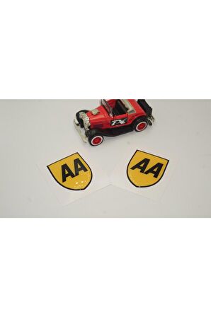 Aa Logo Damla Silikon Sticker 2'li Set