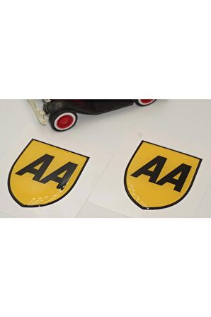 Aa Logo Damla Silikon Sticker 2'li Set