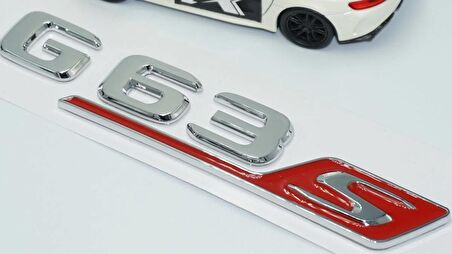 DK Tuning G63S Bagaj Krom Kırmızı ABS 3M 3D Yazı Logo Benz İle Uyumlu