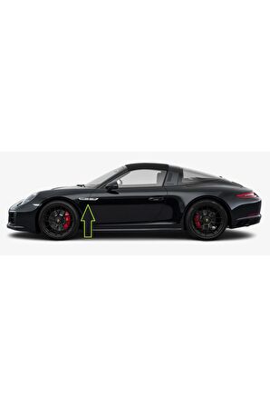 Porsche 911 Uyumlu   Logo Yan Çamurluk 3m 3d Damla Silikon Yeni Nesil Logo Amblem