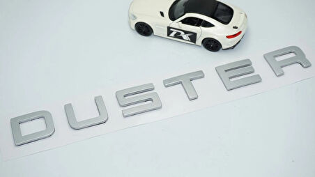 DK Tuning Duster Ön Kaput Gri ABS 3M 3D Yazı Logo Dacia İle Uyumlu