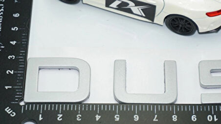 DK Tuning Duster Ön Kaput Gri ABS 3M 3D Yazı Logo Dacia İle Uyumlu