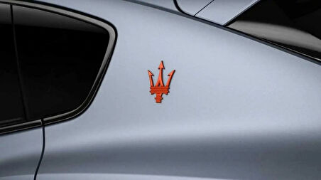 DK Tuning Maserati Yan Kanatlar Kırmızı 3M 3D Rozet Amblem Seti