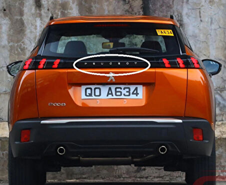 DK Tuning Peugeot Bagaj 2019 2023 3M 3D Krom ABS Yazı Logo