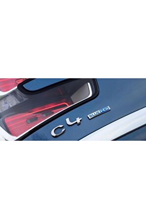 Citroen C4 Blue Hdi Krom Metal 3m 3d Bagaj Logo Amblem Orjinal Ürün