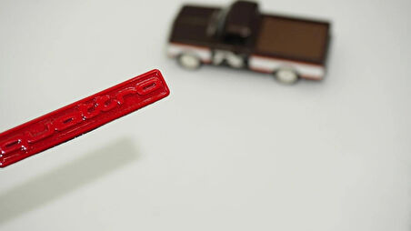 DK Tuning Quattro Kırmızı Torpido Bagaj Logo Amblem Audi İle Uyumlu