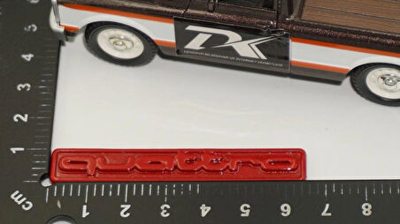 DK Tuning Quattro Kırmızı Torpido Bagaj Logo Amblem Audi İle Uyumlu