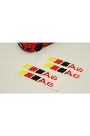 Audi A6 Uyumlu Logo Motor Kapağı Damla Silikon Plaka Logo Arma Amblem Yeni Stil