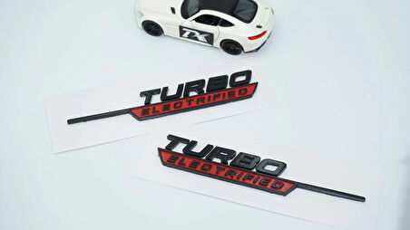 DK Tuning Turbo Electrified Kırmızı Çamurluk Yanı Logo Benz İle Uyumlu