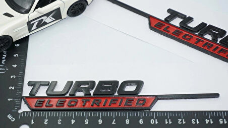 DK Tuning Turbo Electrified Kırmızı Çamurluk Yanı Logo Benz İle Uyumlu