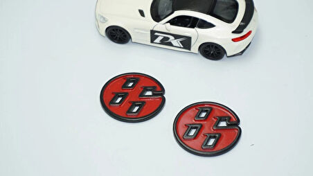 DK Tuning GT86 Çamurluk Kırmızı Siyah ABS Yazı Logo Toyota İle Uyumlu
