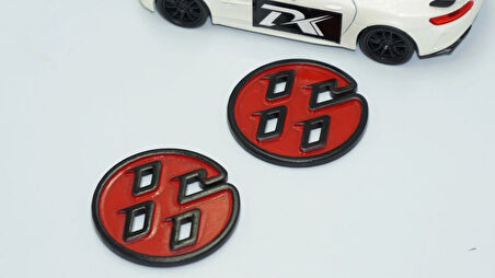DK Tuning GT86 Çamurluk Kırmızı Siyah ABS Yazı Logo Toyota İle Uyumlu