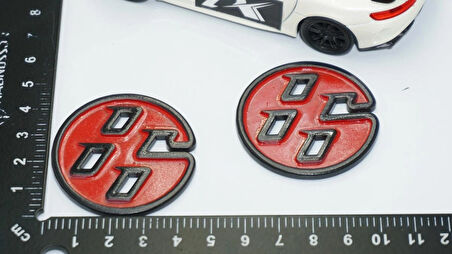 DK Tuning GT86 Çamurluk Kırmızı Siyah ABS Yazı Logo Toyota İle Uyumlu