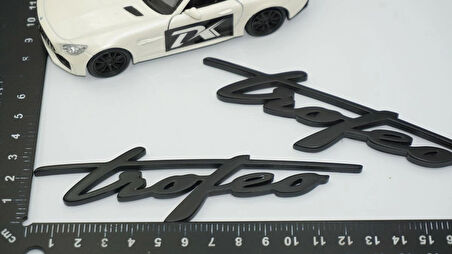 DK Tuning Maserati Trofeo Çamurluk Siyah Yazı Logo Amblem