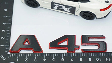 DK Tuning A 45 Bagaj Kırmızı Siyah ABS Yazı Logo Benz İle Uyumlu