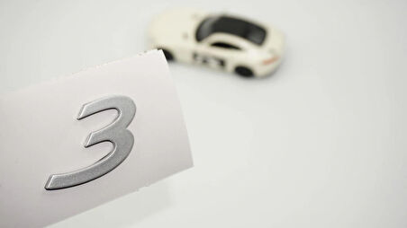 DK Tuning Porsche 3 Rakamı 911 GT3 RS Bagaj Gri Yazı Logo Arma