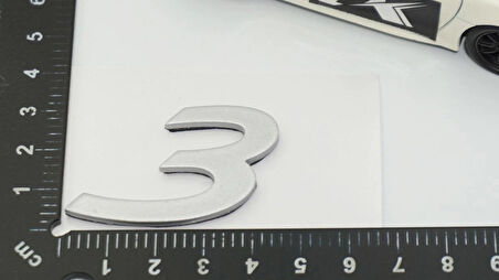 DK Tuning Porsche 3 Rakamı 911 GT3 RS Bagaj Gri Yazı Logo Arma