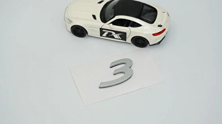 DK Tuning Porsche 3 Rakamı 911 GT3 RS Bagaj Gri Yazı Logo Arma