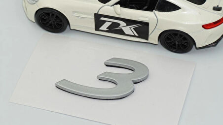 DK Tuning Porsche 3 Rakamı 911 GT3 RS Bagaj Gri Yazı Logo Arma