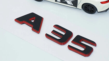 DK Tuning A 35 Bagaj Kırmızı Siyah ABS Yazı Logo Benz İle Uyumlu