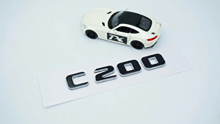 DK Tuning C 200 Bagaj Gri Siyah ABS Yazı Logo Benz İle Uyumlu