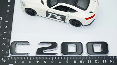 DK Tuning C 200 Bagaj Gri Siyah ABS Yazı Logo Benz İle Uyumlu