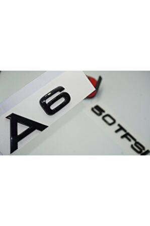 Audi A6 50 Tfsi Parlak Siyah Abs 3m 3d Bagaj Yazı Logo Orjinal Ürün