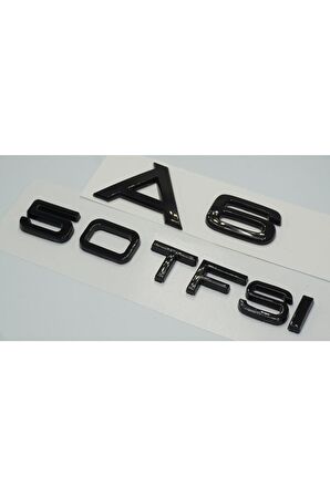 Audi A6 50 Tfsi Parlak Siyah Abs 3m 3d Bagaj Yazı Logo Orjinal Ürün