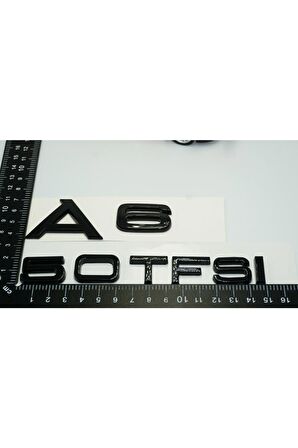 Audi A6 50 Tfsi Parlak Siyah Abs 3m 3d Bagaj Yazı Logo Orjinal Ürün