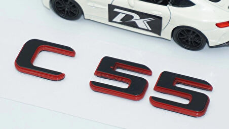 DK Tuning C 55 Bagaj Kırmızı Siyah ABS Yazı Logo Benz İle Uyumlu