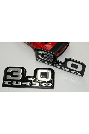 3.0 Turbo Logo Yan Çamurluk 3m Metal Logo Amblem Seti