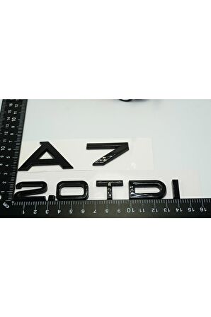 Audi A7 2.0 Tdi Parlak Siyah Abs 3m 3d Bagaj Yazı Logo Orjinal Ürün
