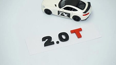 DK Tuning 2.0T Bagaj Siyah Kırmızı Yazı Logo Volkswagen İle Uyumlu