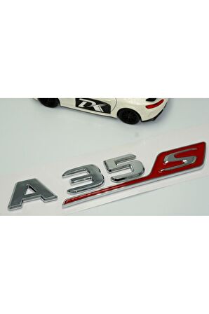 DK Benz A 35S Bagaj Krom Kırmızı ABS 3M 3D Yazı Logo