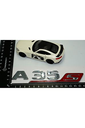 DK Benz A 35S Bagaj Krom Kırmızı ABS 3M 3D Yazı Logo