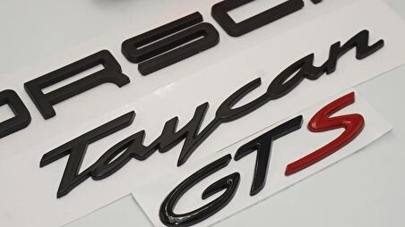 DK Tuning Porsche Taycan GTS Bagaj 3M 3D ABS Yazı Logo Amblem Seti